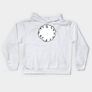 Dark and Gritty Clock Face Kids Hoodie